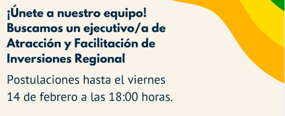 ¡Únete a nuestro equipo! Buscamos un/a Ejecutivo/a de Atracción y Facilitación de Inversiones Regional