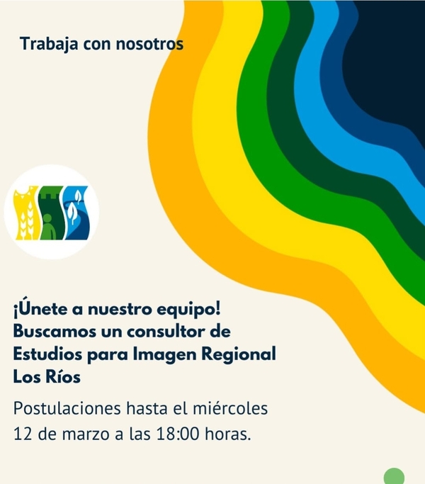 ¡Buscamos Consultor/a de Estudios para Imagen Regional Los Ríos